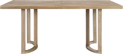 Evat 69 Inch Dining Table for 6 People, Modern Kitchen Table with U-Shaped Legs, Wooden Rectangular Farmhouse Dinner Furniture for Dining Room, Home Office, Natural Ash