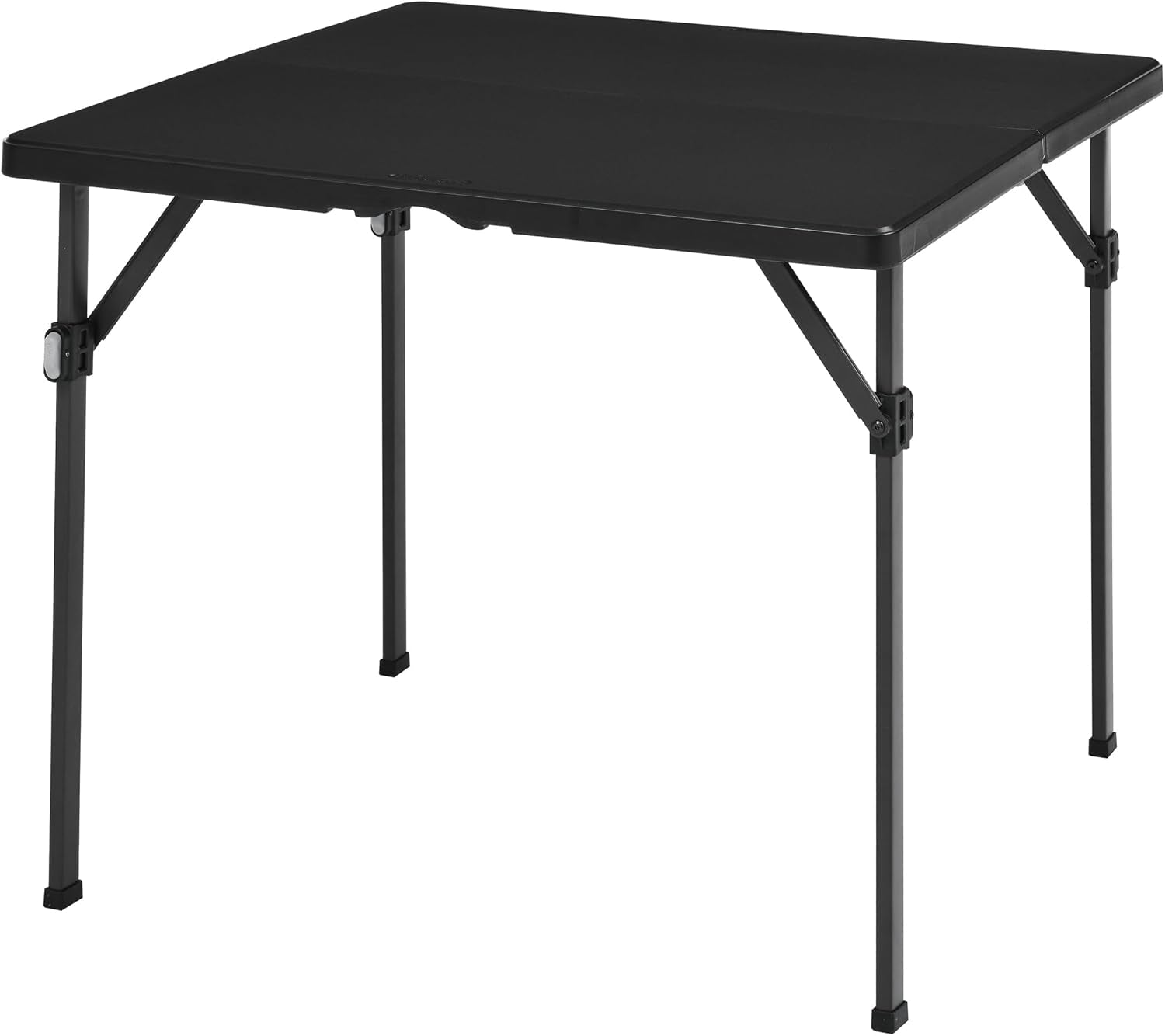 34 Inch Portable Folding Dining Table with Carrying Handle, Black, 33.9 X 29.1 X 33.9 Inch, Square