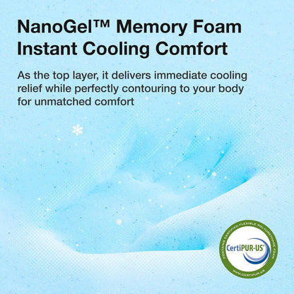 12 Inch Queen Mattress in a Box, Gel Memory Foam Queen Size Bed Mattress for Cooling Night Sleep, Comfort Sleep & Pressure Relief, Certipur-Us Certified,White