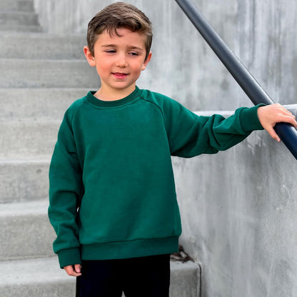Boys Crewneck Sweatshirt Youth Fleece Sweatshirts Long Sleeve Basic Pullover Soft Warm Thin Fleece for Kids