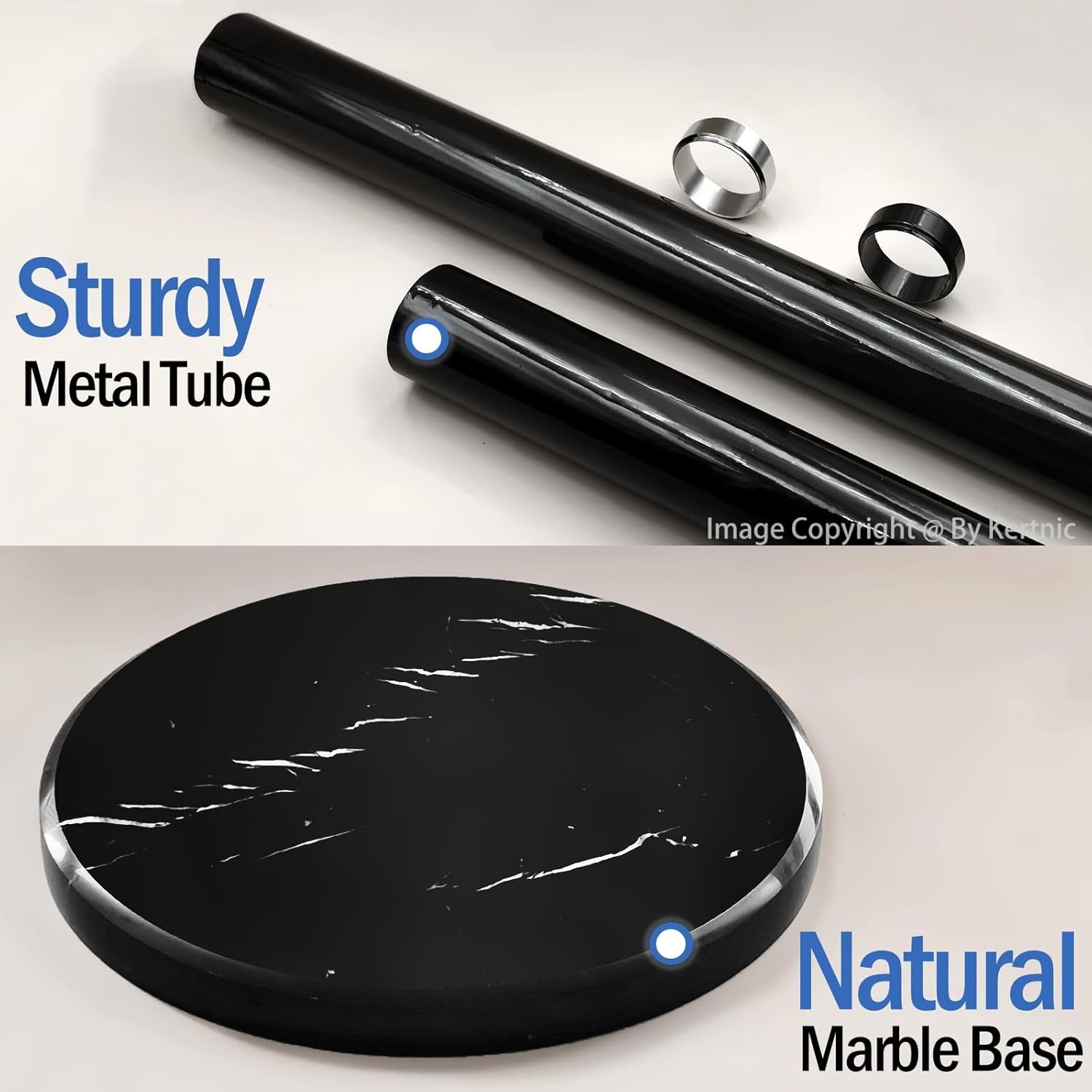 Modern Coat Rack Freestanding with Natural Marble Base & Sturdy Metal Frame, 11 Hooks Hall Tree for Jackets, Hats, Bags, Entryway Organizer for Bedroom, Living Room, Closet (11 Hooks-Black)