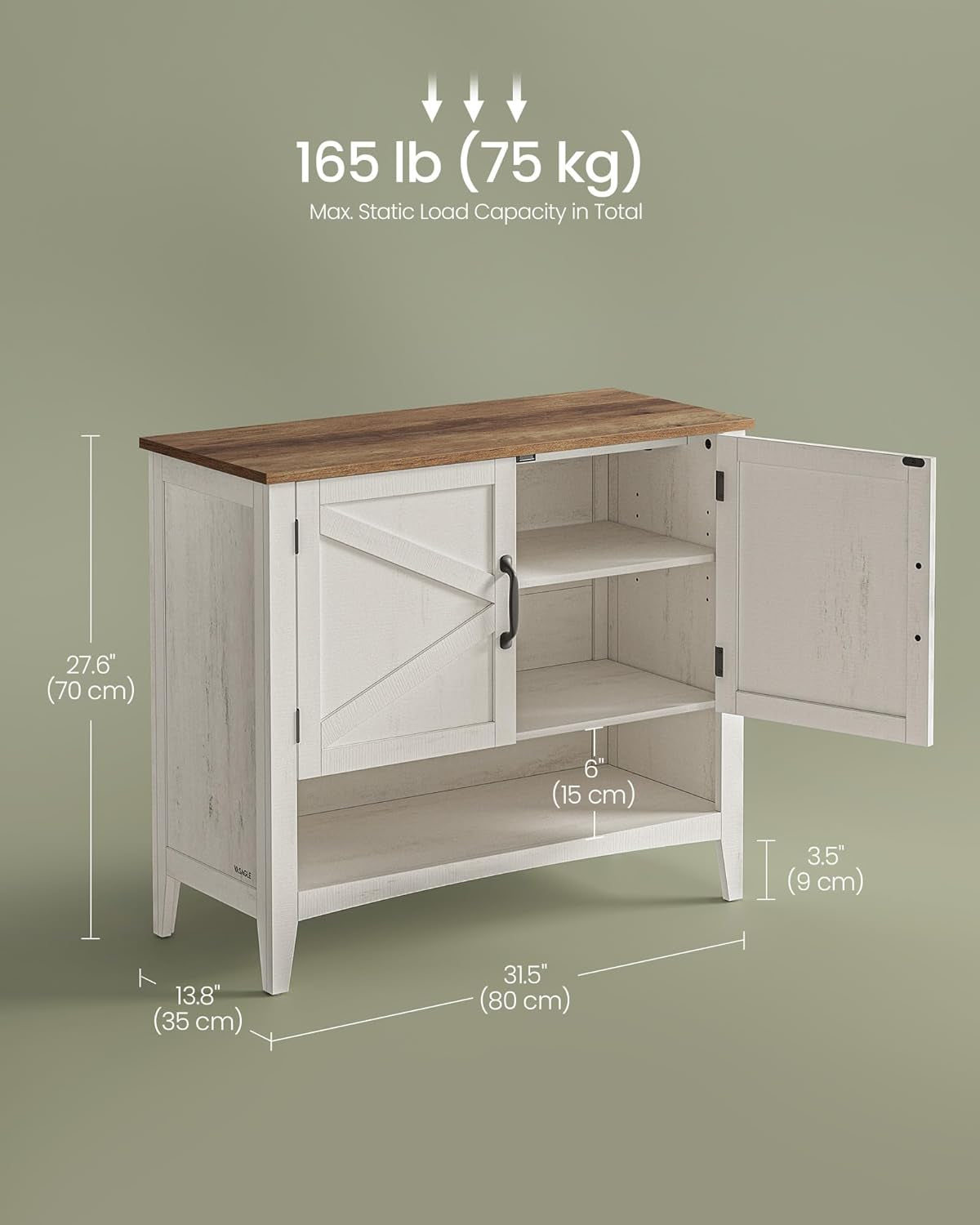 Shoe Cabinet, 3-Tier Shoe Storage Organizer, Modern Freestanding Cabinet with Height-Adjustable Shelf, 13.8 X 31.5 X 27.6 Inches, Entryway, Slate Gray ULBC044G01