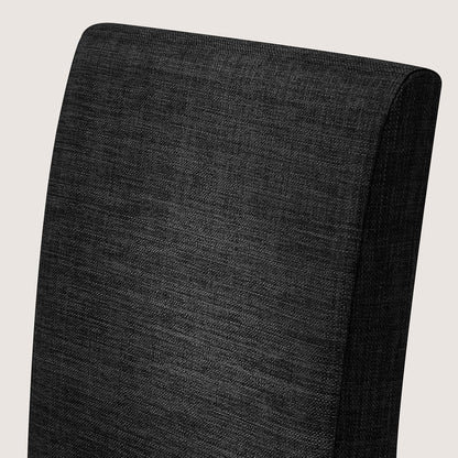 Upholstered Dining Chairs Set of 4, Fabric Dining Room Chairs with Solid Wood Legs, Modern Parson Chairs for Kitchen, Restaurant, Hotel, Black