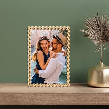 4X6 Golden Rope Picture Frame (712046)