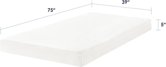 5 Inch Memory Foam Mattress, Cooling Gel Infused, Certified Safe Foams & Fabric, Mattress in a Box, Twin