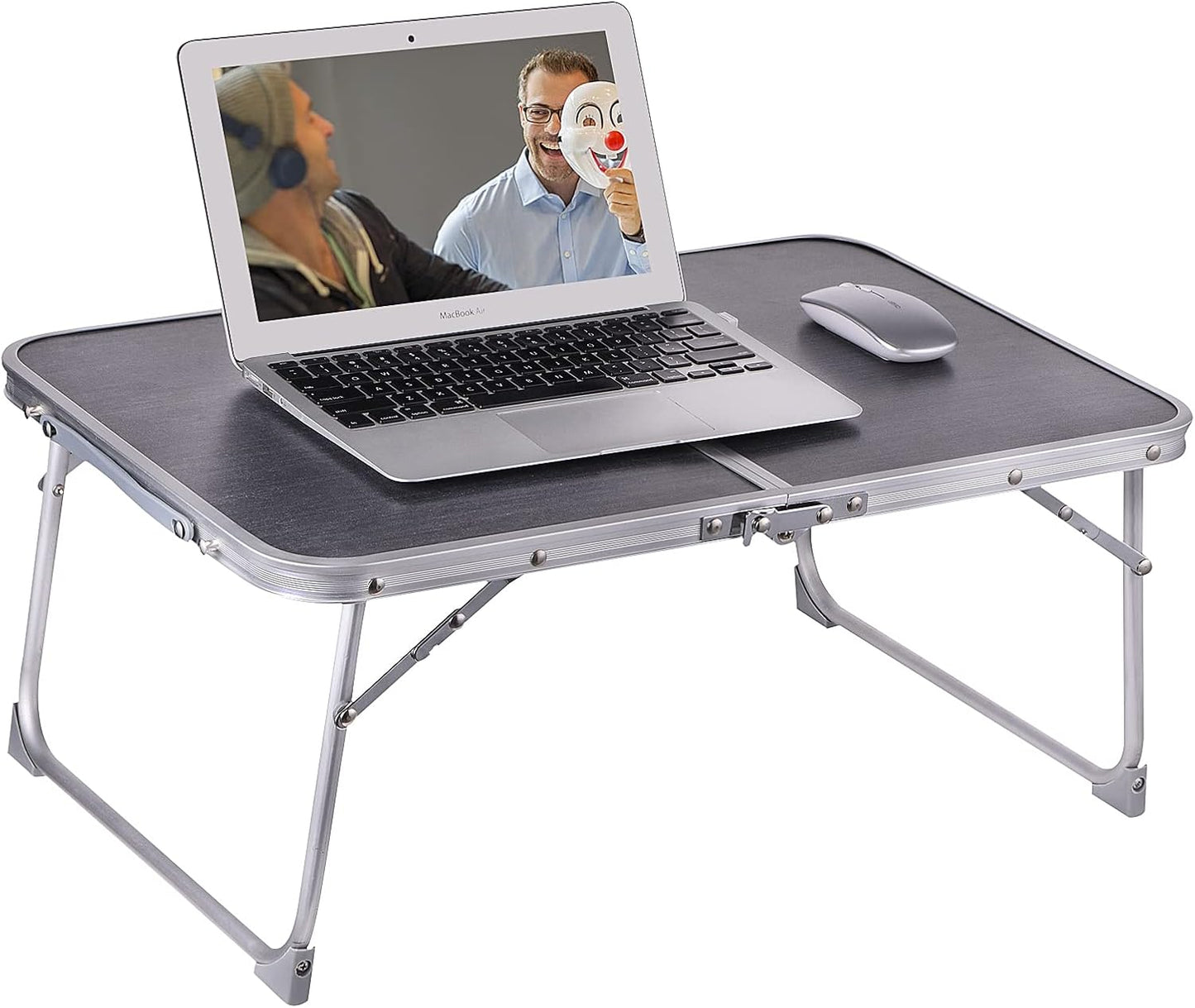 Foldable Laptop and Bed Table with Storage, Portable Mini Lap Desk for Legs, Ideal for Study, Reading, Picnic, Breakfast,And More