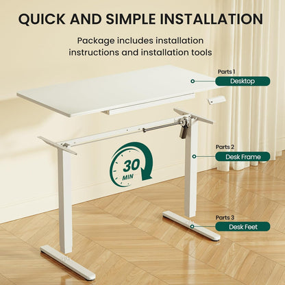 55X24 Inchs Electric Standing Desk - One-Piece Glass Top, Height Adjustable Workstation with 4 Memory Presets, Ergonomic Sit-To-Stand Table for Home Office & Gaming