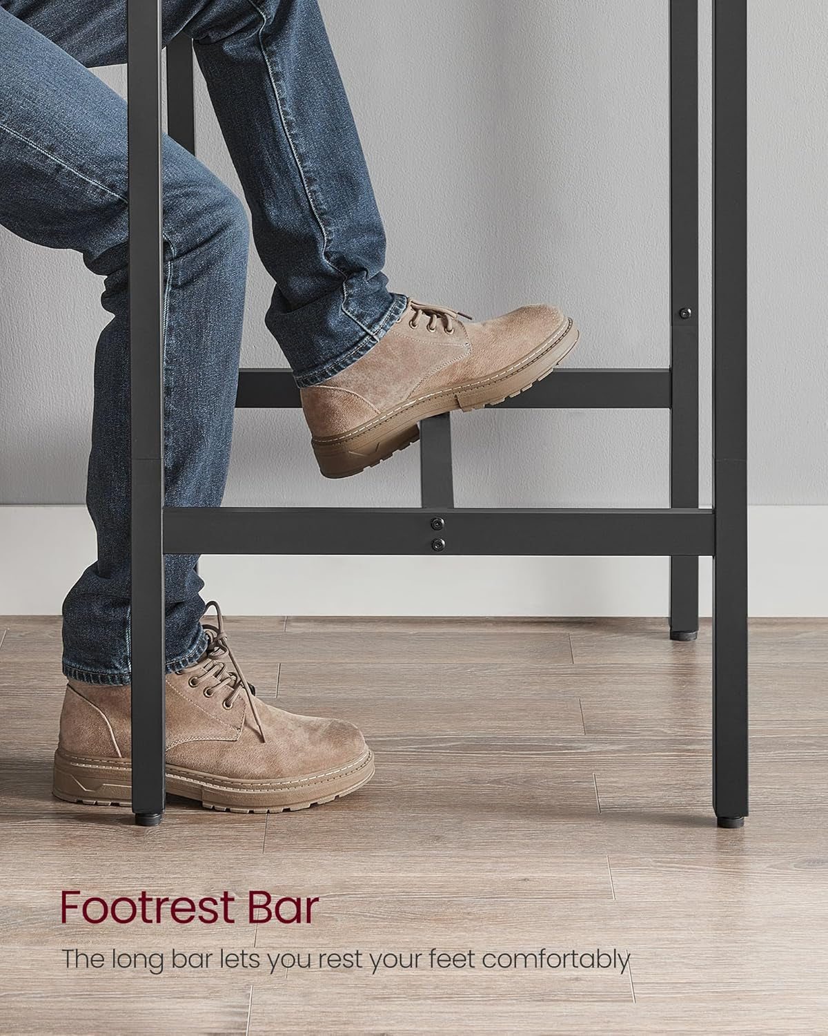 Bar Table, Small Kitchen Dining Table, High Top Pub Table, Height Cocktail Table for Living Room Party, Sturdy Metal Frame, 23.6 X 23.6 X 36.2 Inches for Narrow Spaces, Oak Beige and White