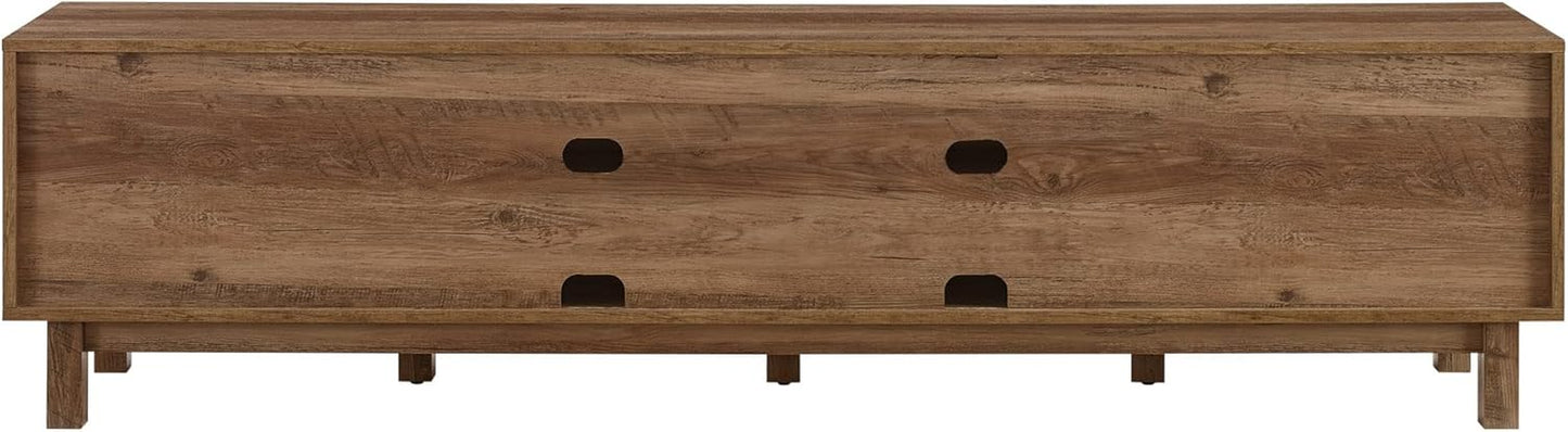 Tinsley Barn-Door Low Stand for Tvs up to 80 Inches, 70 Inch, Rustic Oak