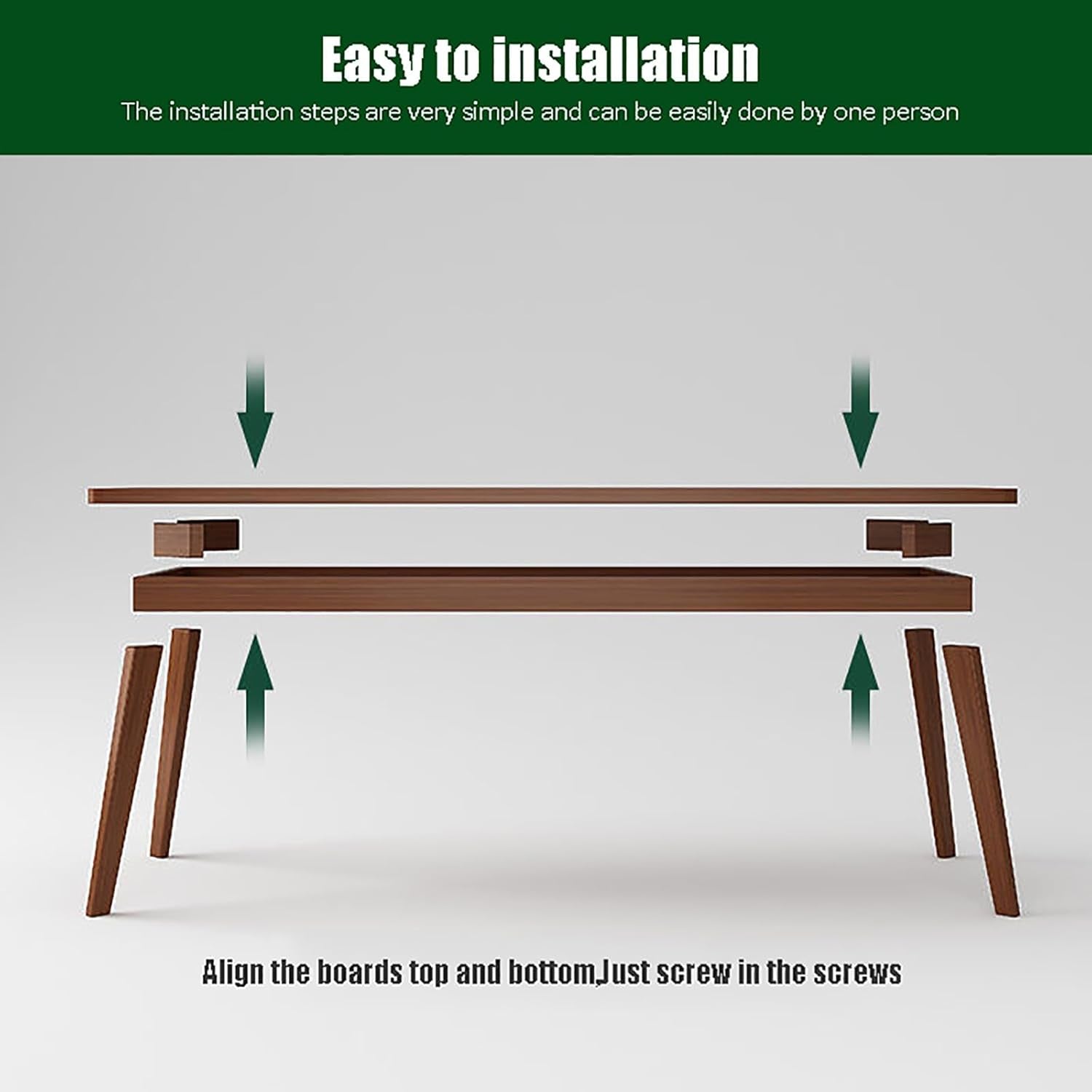 Mid-Century Wood Long Desk Table,Extra Large Two Person Office Desk,Home Computer Desk,Solid Writing Study Table,Double Workstation Desk, Walnut，Walnut 160X60X75Cm