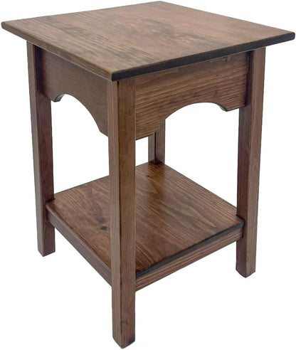 2-Tier Side Table - Living Room Tables, Living Room Furniture, End Table and Night Stands for Bedside, Bedroom Side Table, Small End Tables with Shelf for Storage, (Special Walnut)