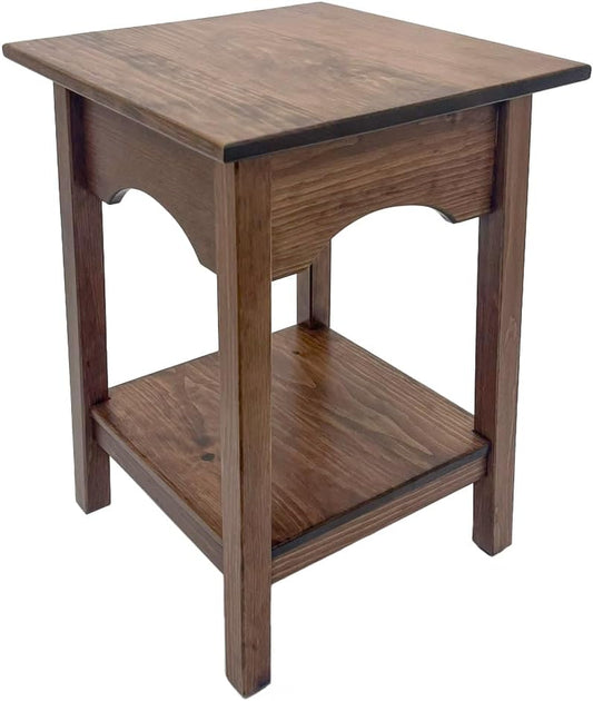 2-Tier Side Table - Living Room Tables, Living Room Furniture, End Table and Night Stands for Bedside, Bedroom Side Table, Small End Tables with Shelf for Storage, (Special Walnut)