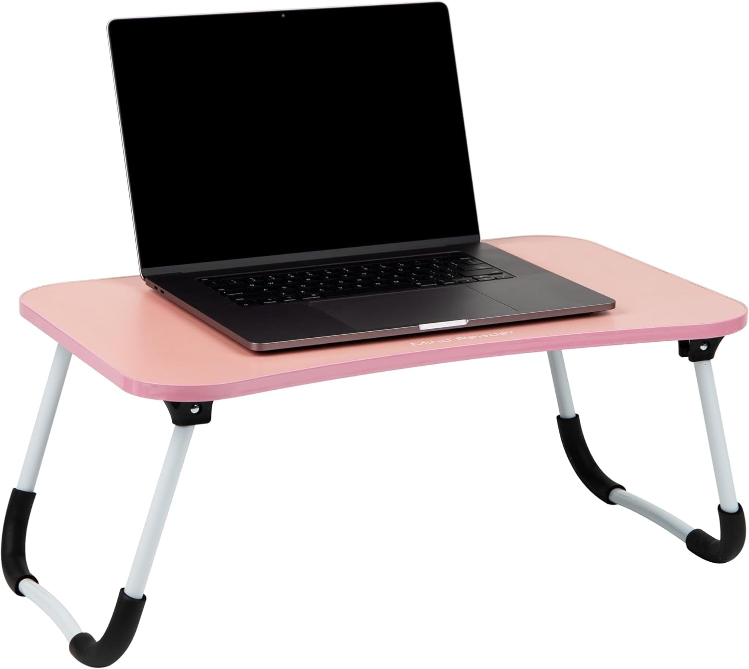Lap Desk Laptop Stand, Bed Tray, Folding Legs, Couch Table, Portable, MDF, 23.25" L X 13.75" W X 10.5" H, Pink