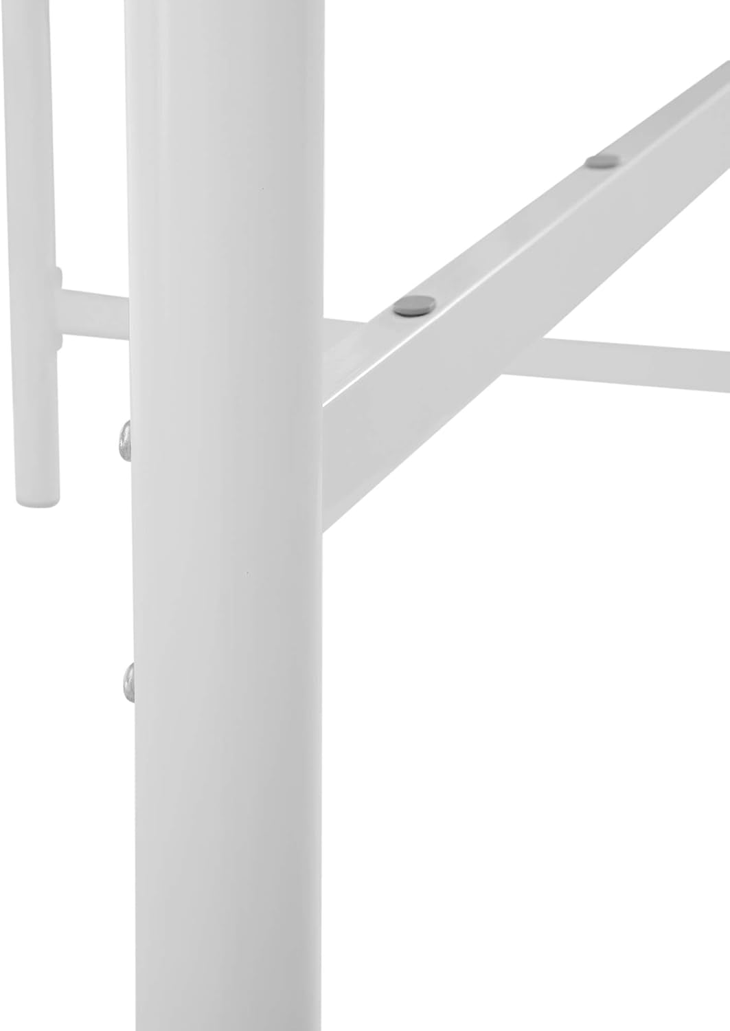 Timothee Urban Industrial Metal Twin over Loft Bunk Bed, Twin Size, White
