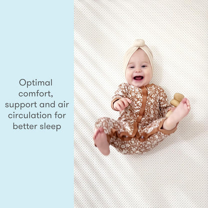 Essential Crib Mattress - Safe, Ultra-Breathable & Machine Washable Infant Crib Mattress, Removable Cover, Thick Cushion - White