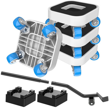 New Upgrade Furniture Sliders, Furniture Movers with Wheels, Furniture Lift Mover Tool Set with 360° Rotatable Wheels, Furniture Dolly for Moving Heavy Duty Sofa, Bed, Load Capacity Up to 750lb
