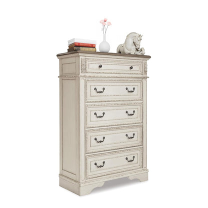 Signature Design by Ashley Realyn French Country 5 Drawer Chest
