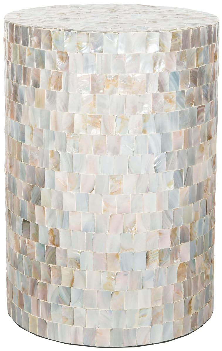 Safavieh Home Collection Ariel Multi Blue Square Mosaic Round Stool