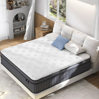 14 Inch Medium Firm King Size Mattress [Upgraded] King Hybrid Mattresses