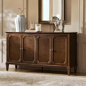 Mid-Century Modern Sideboard Cabinet, 4-Door Storage Buffet, view 2