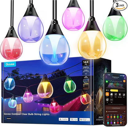 Govee Clear Bulb Outdoor String Lights 144ft, view 2