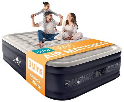 Queen Air Mattress with Built-in Pump, 18" Raised Blow Up Mattress