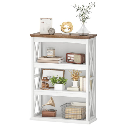 4-Tier Bookshelf, 42.9" Small Bookcase, Floor Standing Organizer Shelf