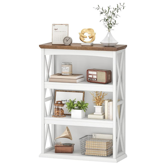 4-Tier Bookshelf, 42.9" Small Bookcase, Floor Standing Organizer Shelf