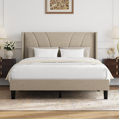 Queen Size Bed Frame, Queen Bed Frame with Headboard