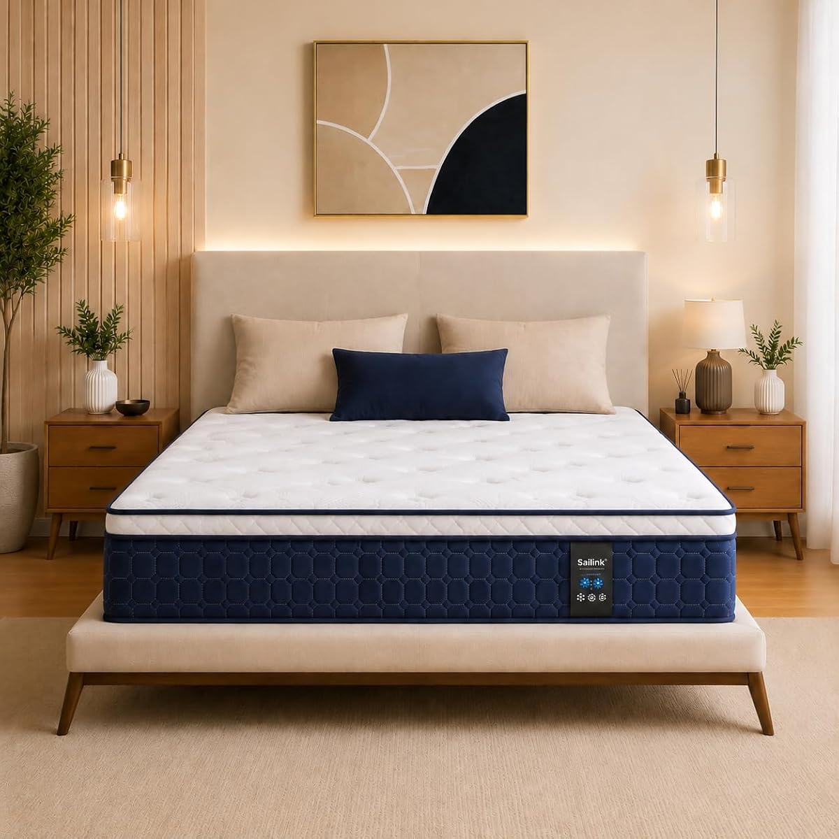 14" Queen Hybrid Mattress in a Box, Luxury Hotel Bed