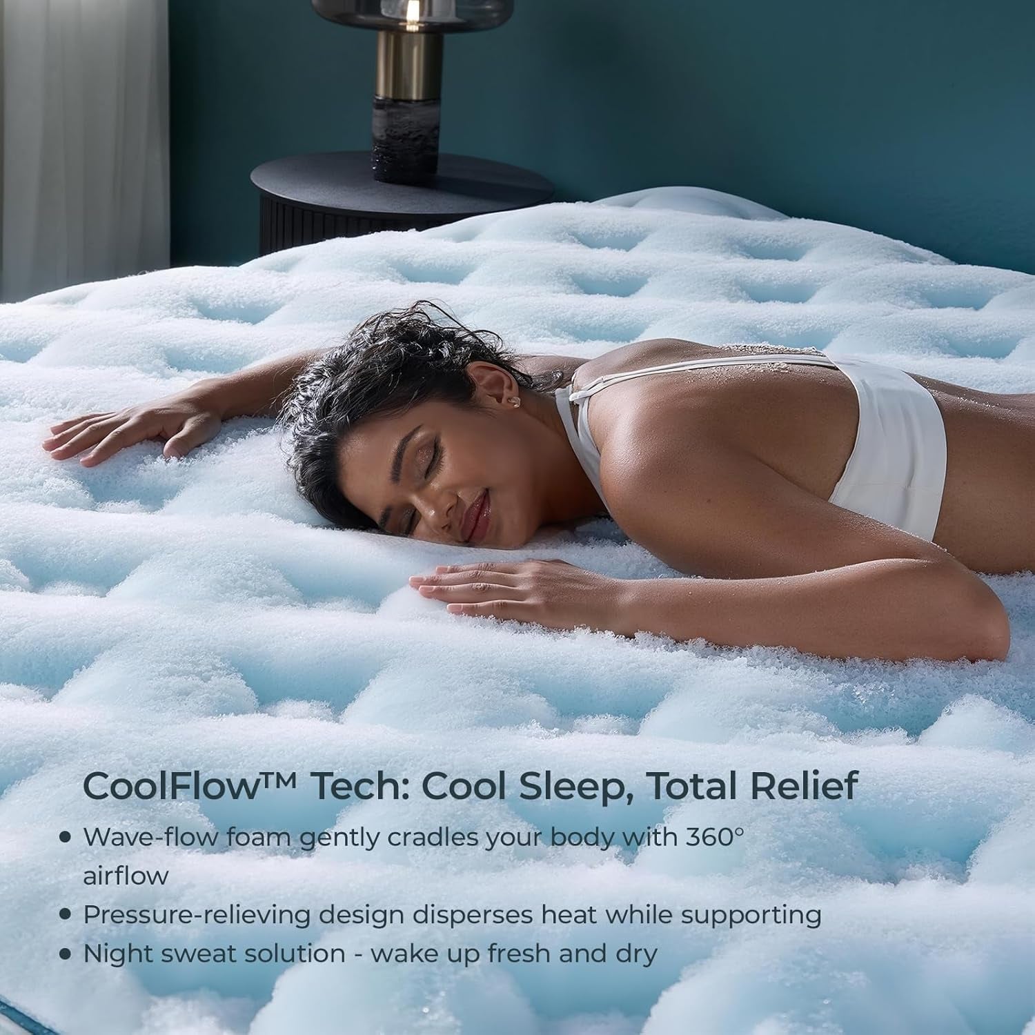 14 Inch Queen Hybrid Mattress – Gel Memory Foam & Pocket Springs – Cooling Comfort, Pressure Relief & Medium Firm Support