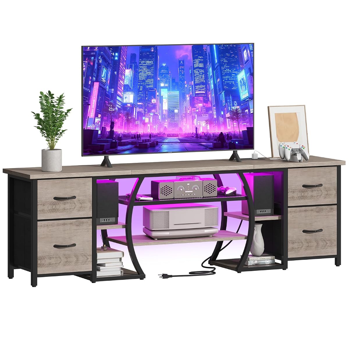 LED TV Stand for 65, 70, 80 Inch TV
