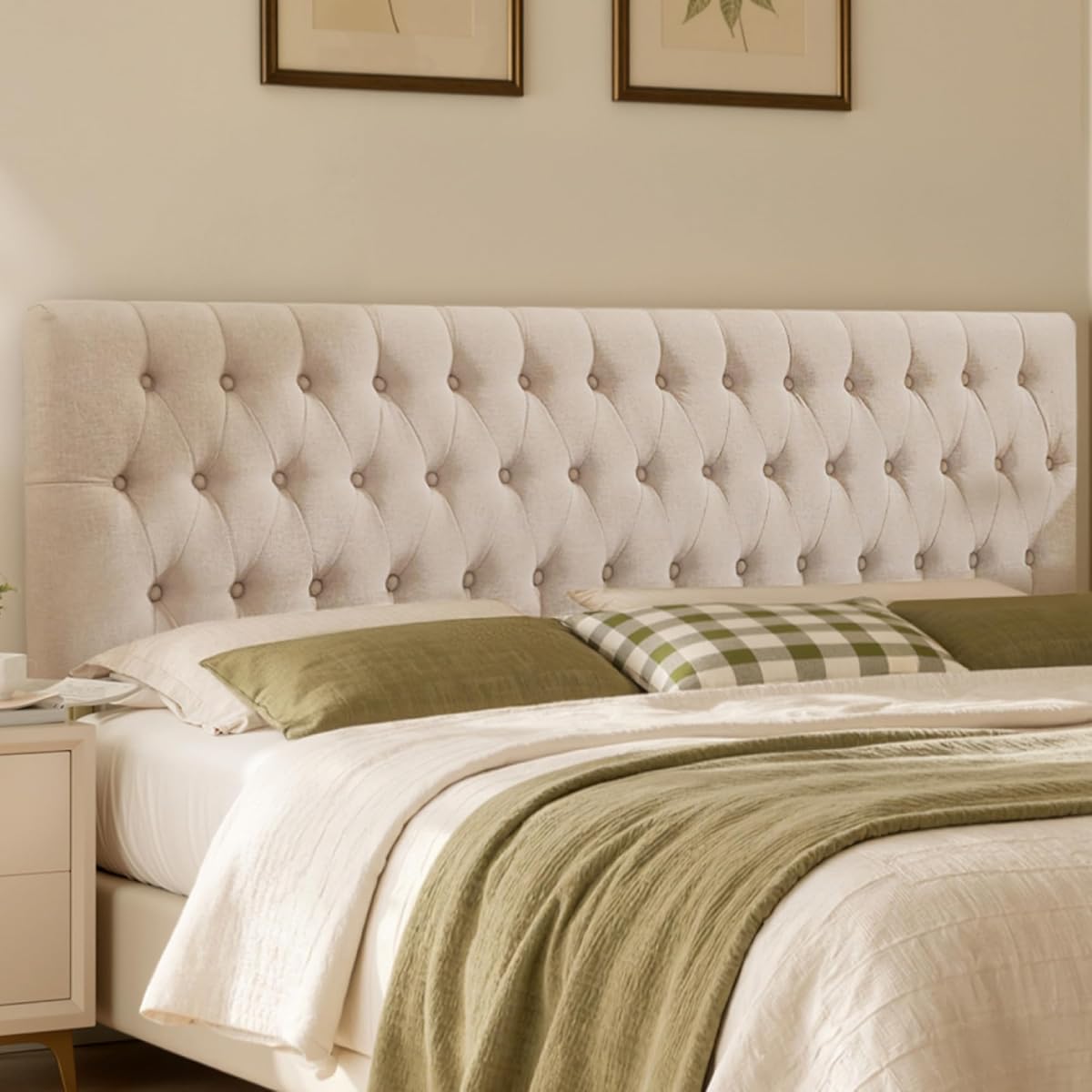 Headboards for King Size Bed in Modern Button Design
