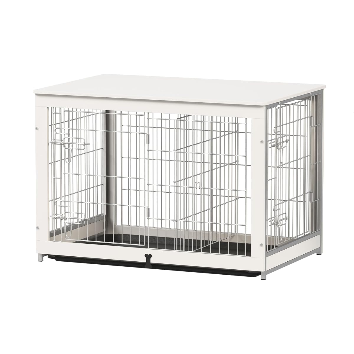 Wooden Dog Crate Furniture with Divider Panel