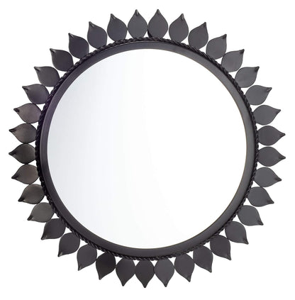 SAFAVIEH Home Nally Matte Black 21-inch Decorative Accent Mirror