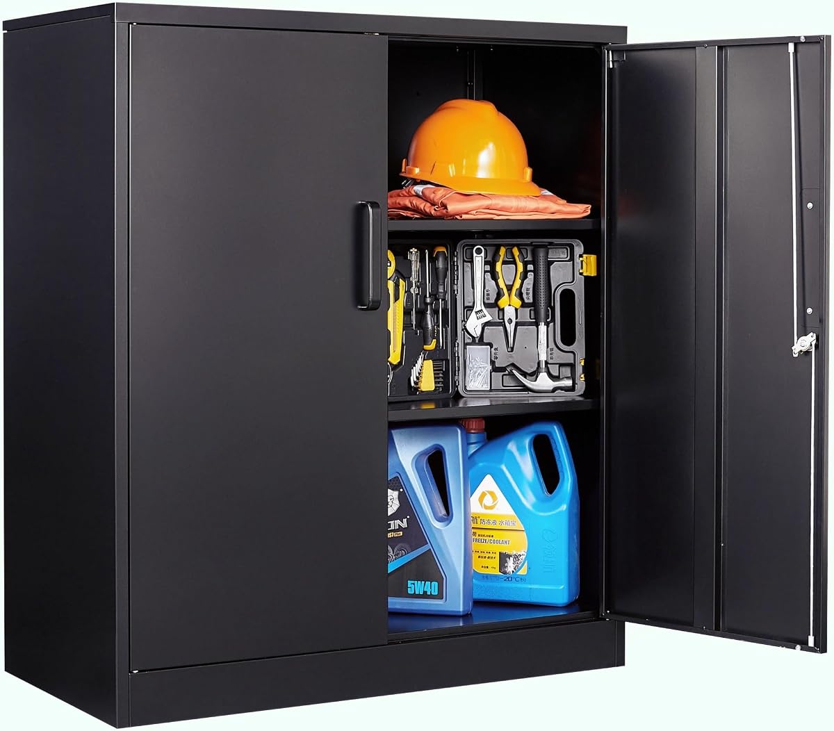 36 inch Metal Storage Cabinet with Doors and Shelves