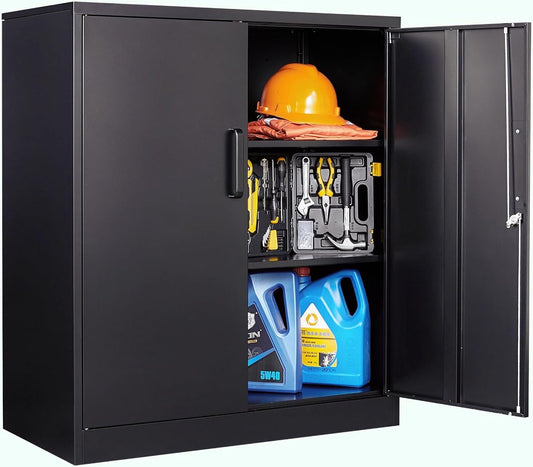 36 inch Metal Storage Cabinet with Doors and Shelves