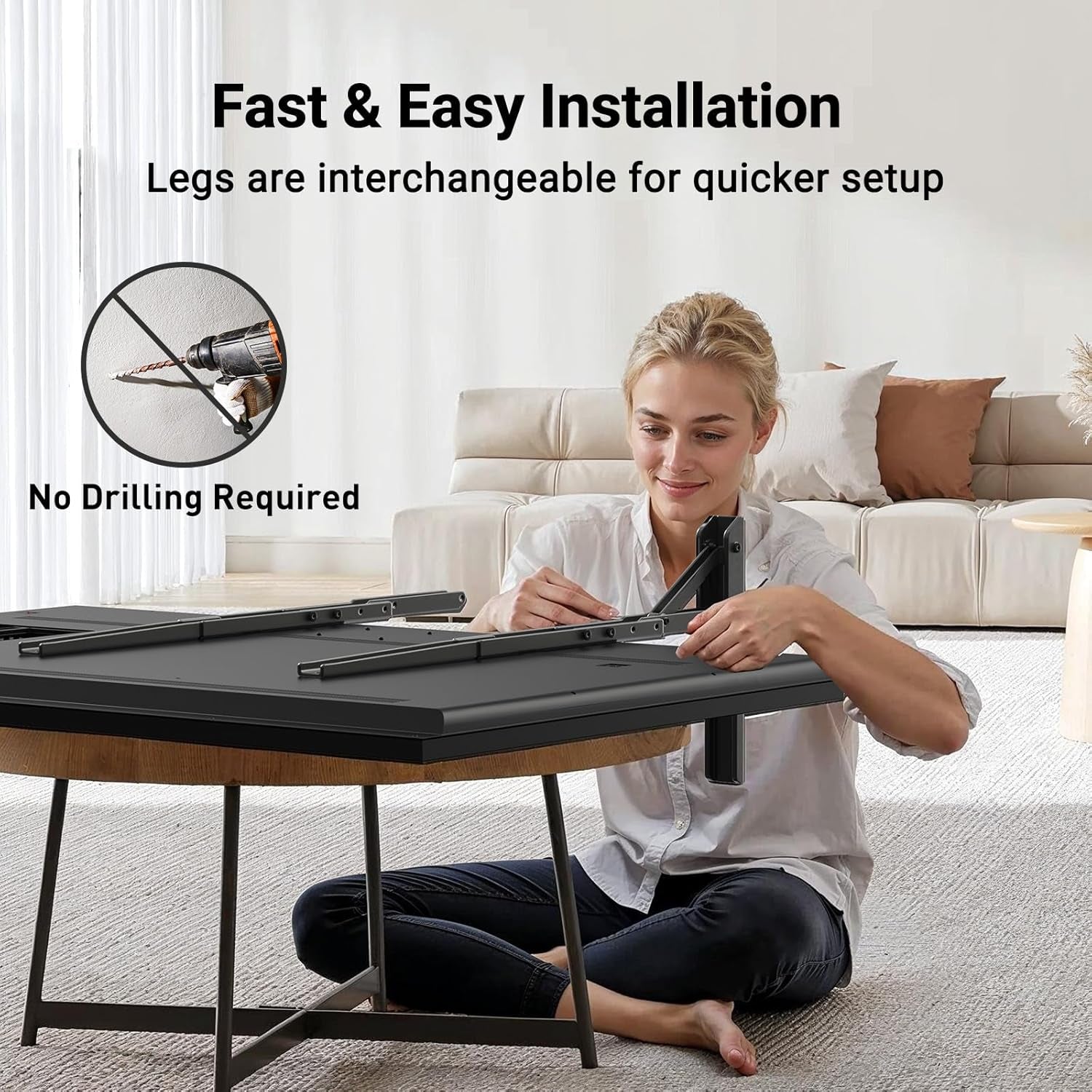 Universal TV Stand Mount for 22-70 Inch Tvs, Height Adjustable Table Top TV Stand, Great Load-Bearing Replacement TV Legs with Tempered Glass Holds up to 110Lbs, Max VESA 800 X 600Mm