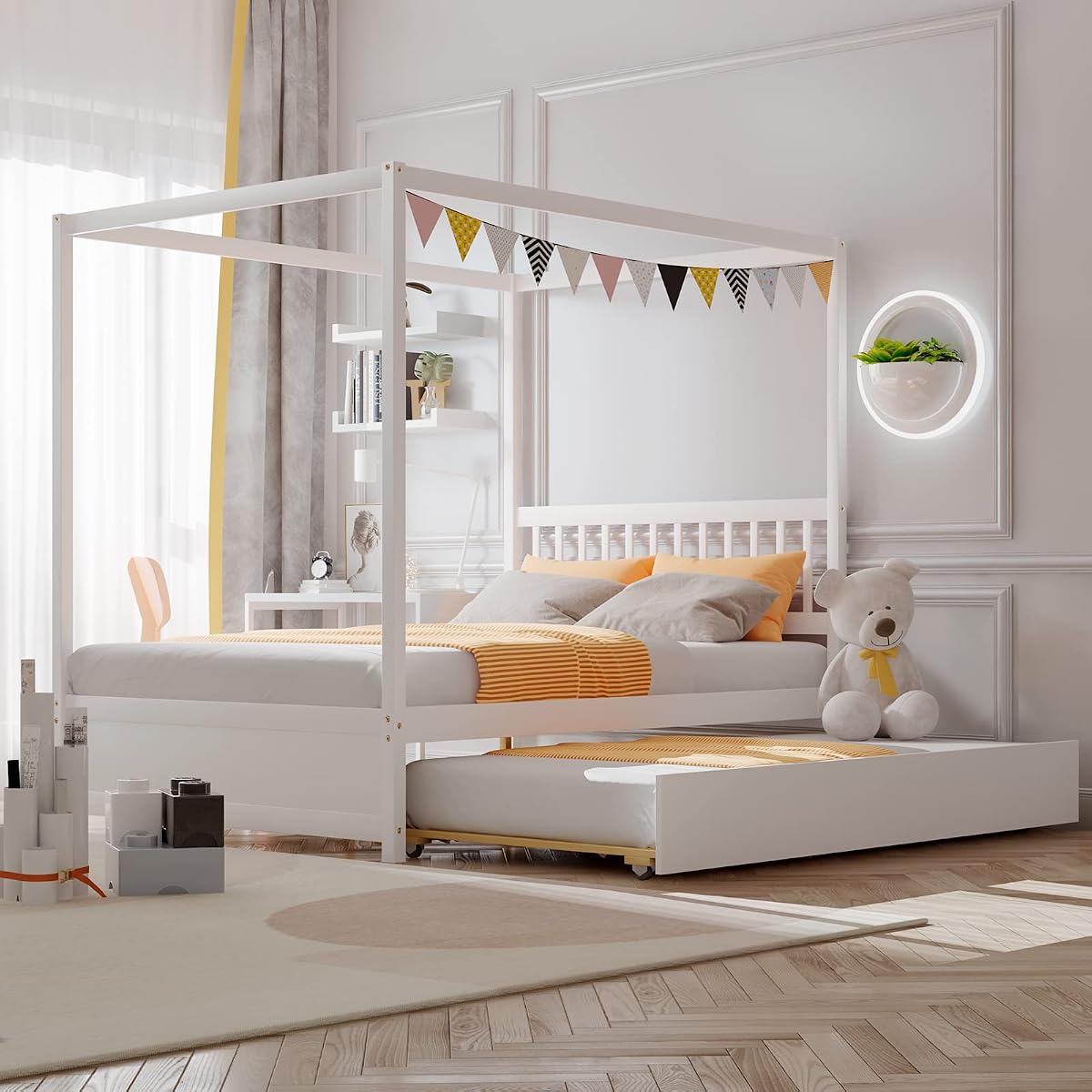 Canopy Bed with Trundle