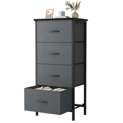 Dresser for Bedroom, 4 Drawer Storage Cabinet, Tall Nightstand