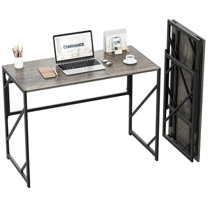 Folding Desk Writing Computer Desk for Home Office No-Assembly