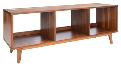 SAFAVIEH Cricket TV Stand for up to 55" Flatscreen – Natural Acacia, Open Shelf Design, Entertainment Media Console (MED5002A)