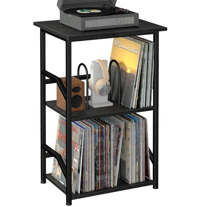 Record Player Stand, Large Vinyl Record Storage Up to 200 Albums