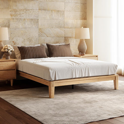 Bamboo Cal King bed frame, natural color, 12 inch height