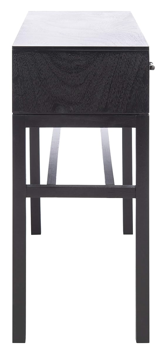SAFAVIEH Home Collection Ajana Black and Greige 2-Drawer Console Table