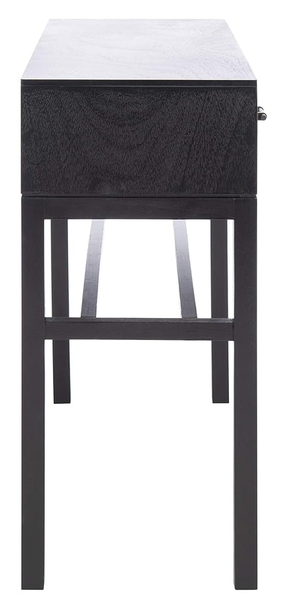 SAFAVIEH Home Collection Ajana Black and Greige 2-Drawer Console Table