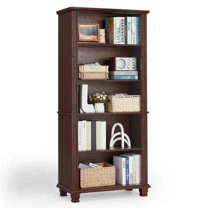 70" Tall Walnut Bookshelf