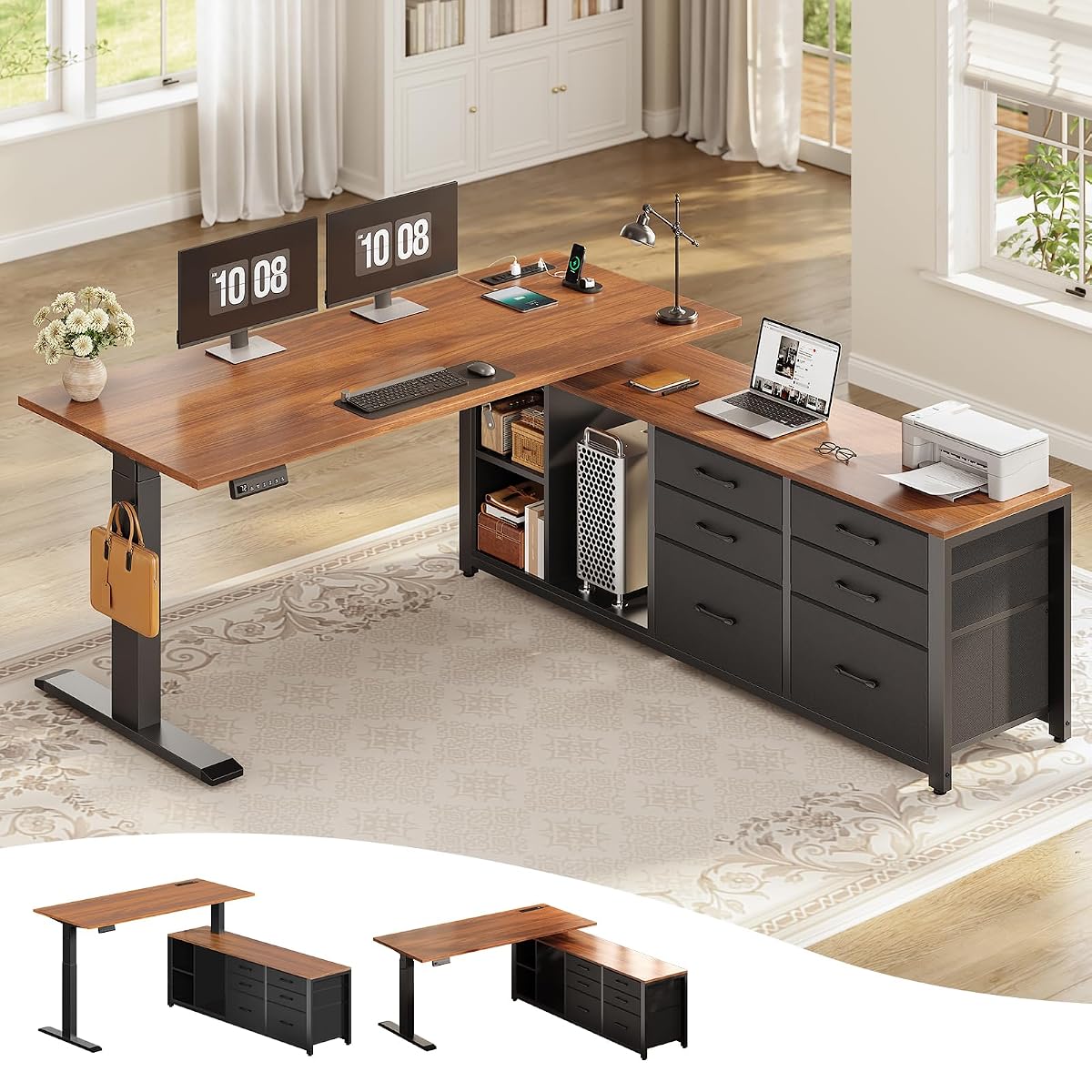 L Shaped Electric Standing Desk