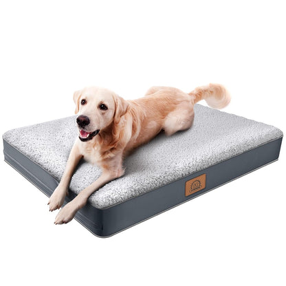 Washable Orthopedic Large Dog Bed with Removable Cover, Pet Bed Mat