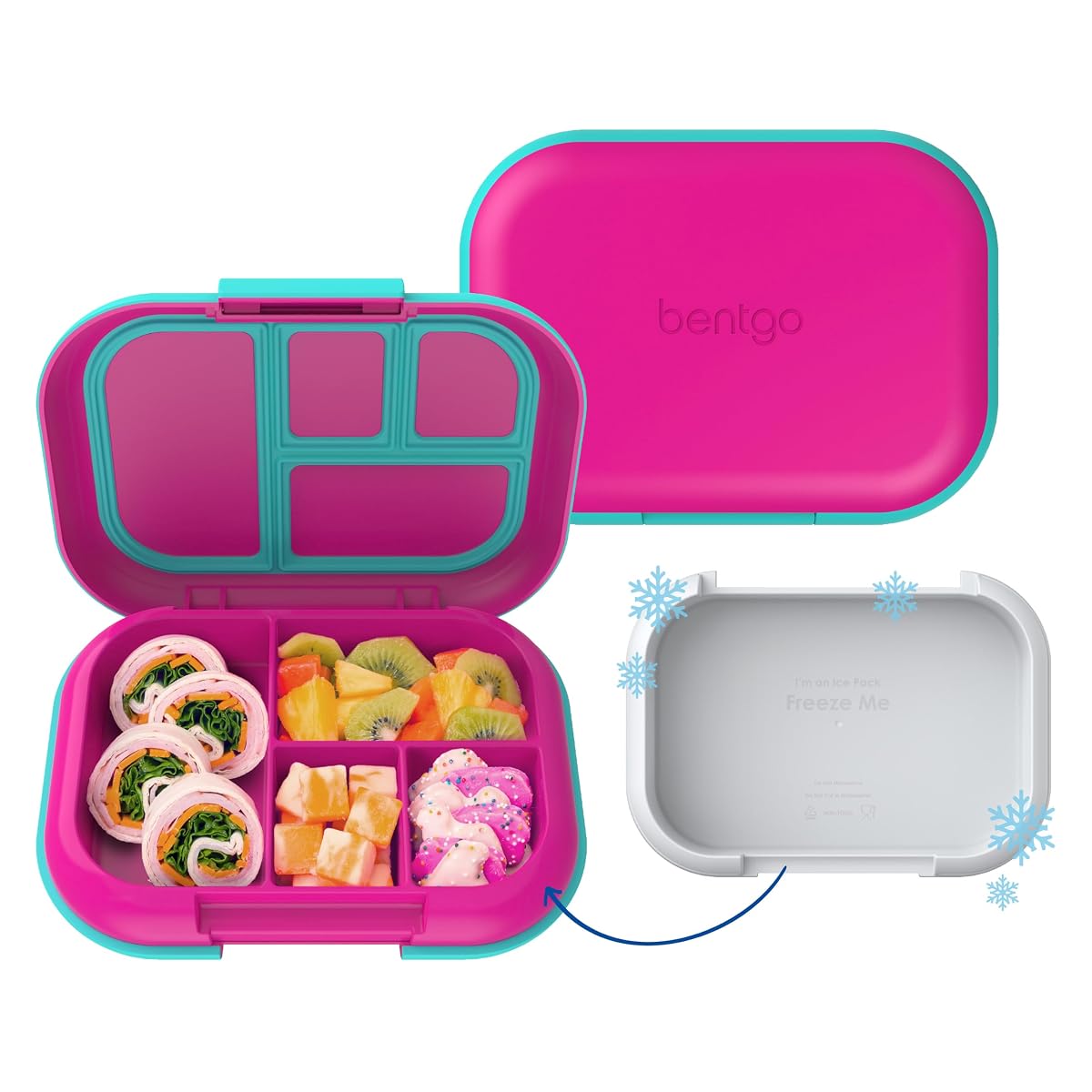 Chill Kids 4-Compartment Bento Box Leakproof Lunch Box